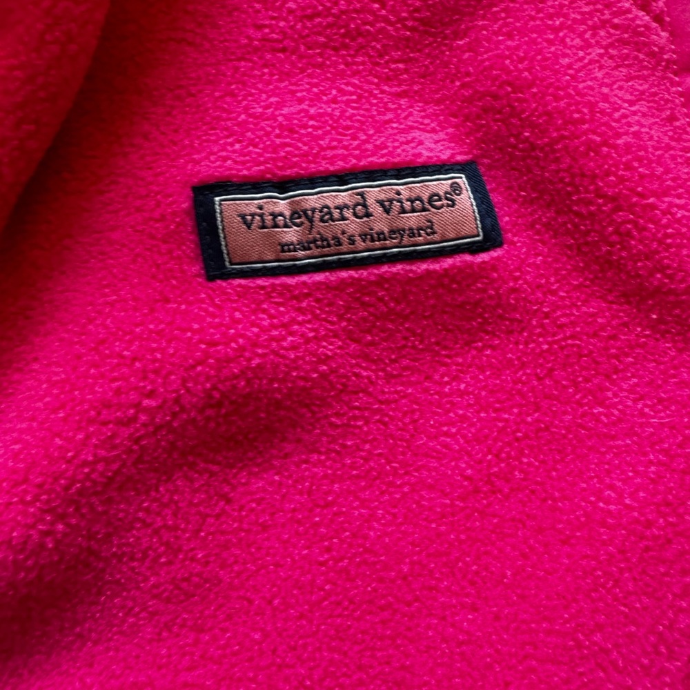 Vineyard Vines Girl’s Large (14) Bright Pink Fleece Vest in VGUC - Picture 3 of 6